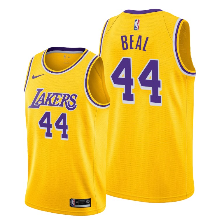 Men's Los Angeles Lakers Bradley Beal #44 NBA 2020-21 Icon Edition Gold Basketball Jersey WRR7083PW
